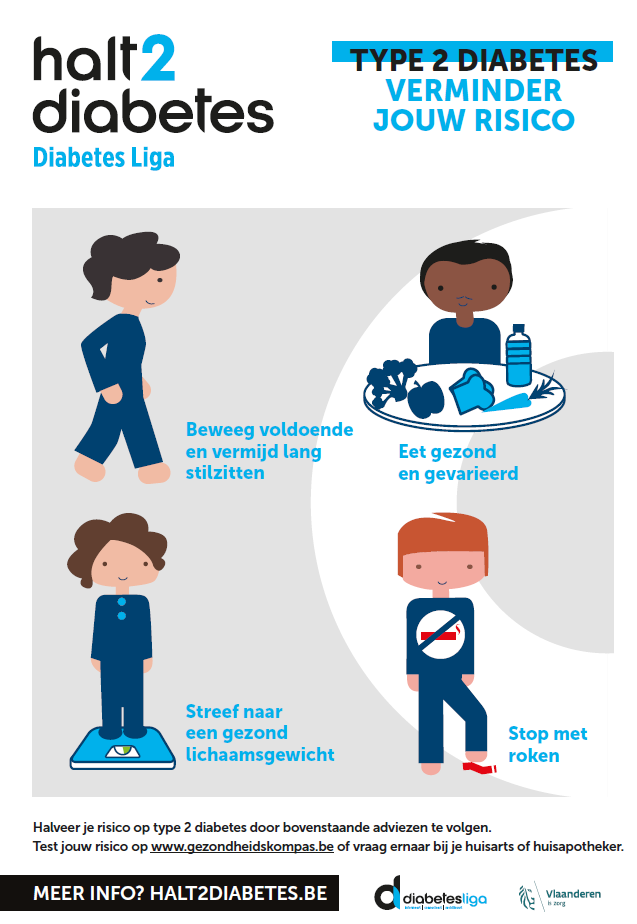 verminder je risico op diabetes type 2 affiche