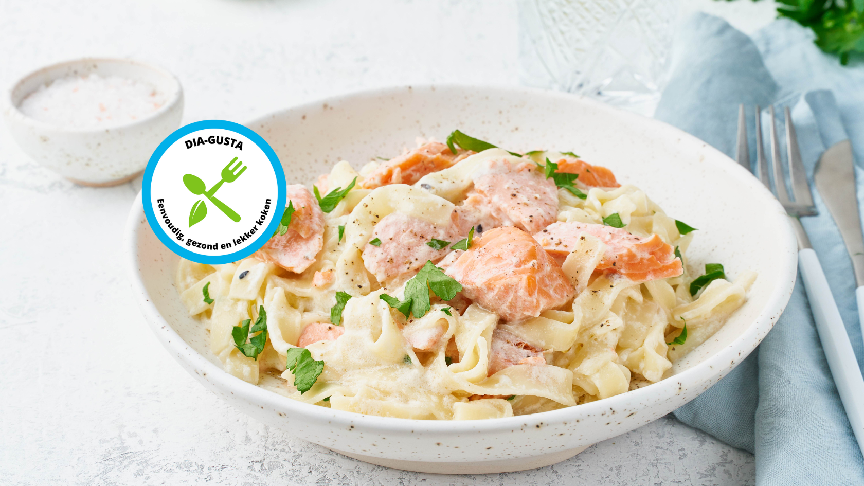 Gezonde pasta met zalm _ Dia-Gusta