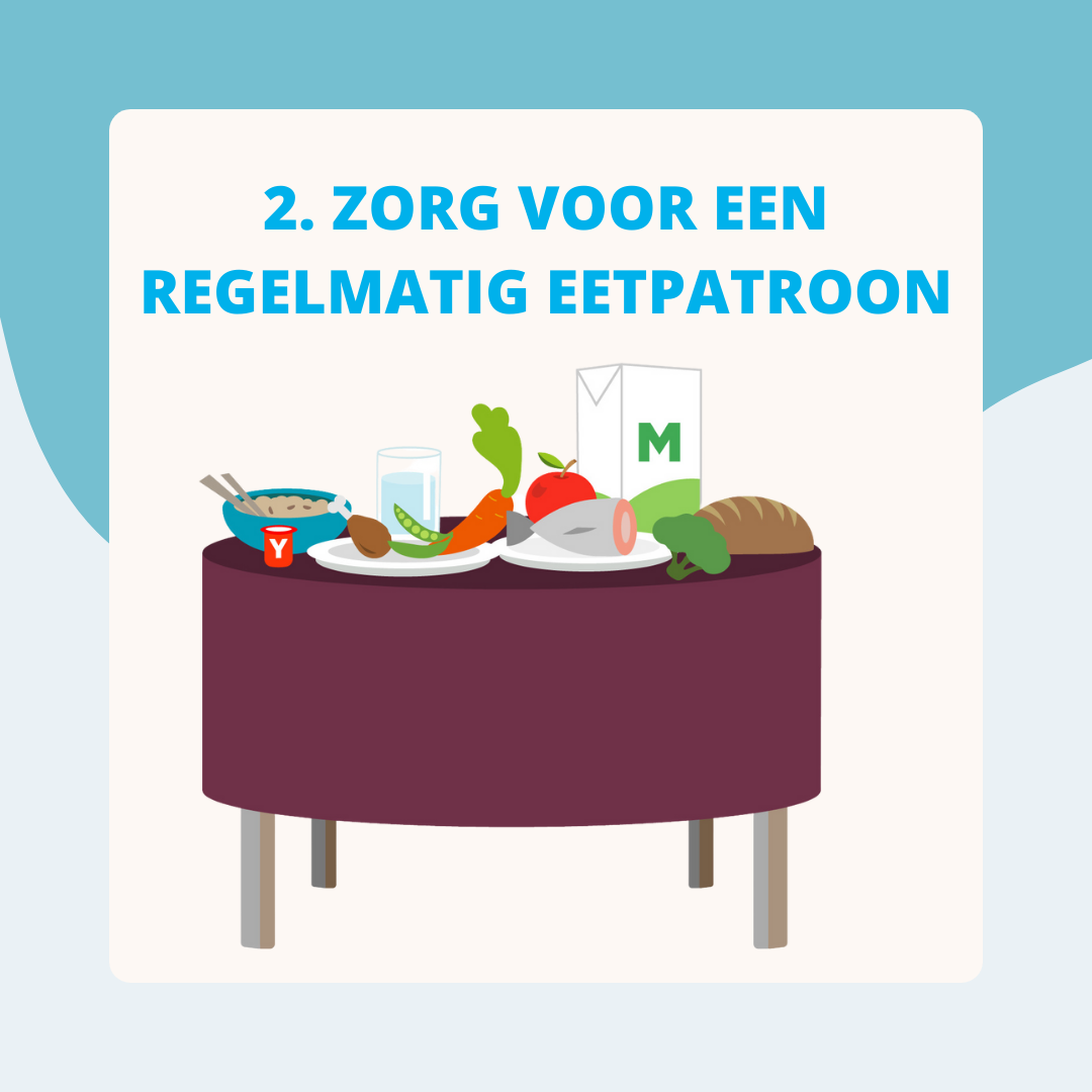 Tip 2: Regelmatig eetpatroon op kot