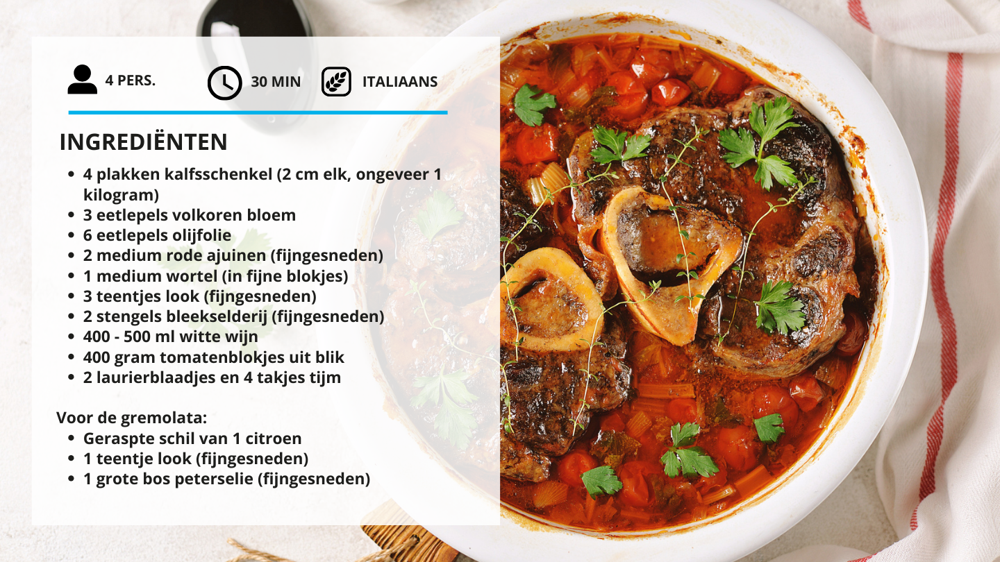 Ossobuco, ingrediënten