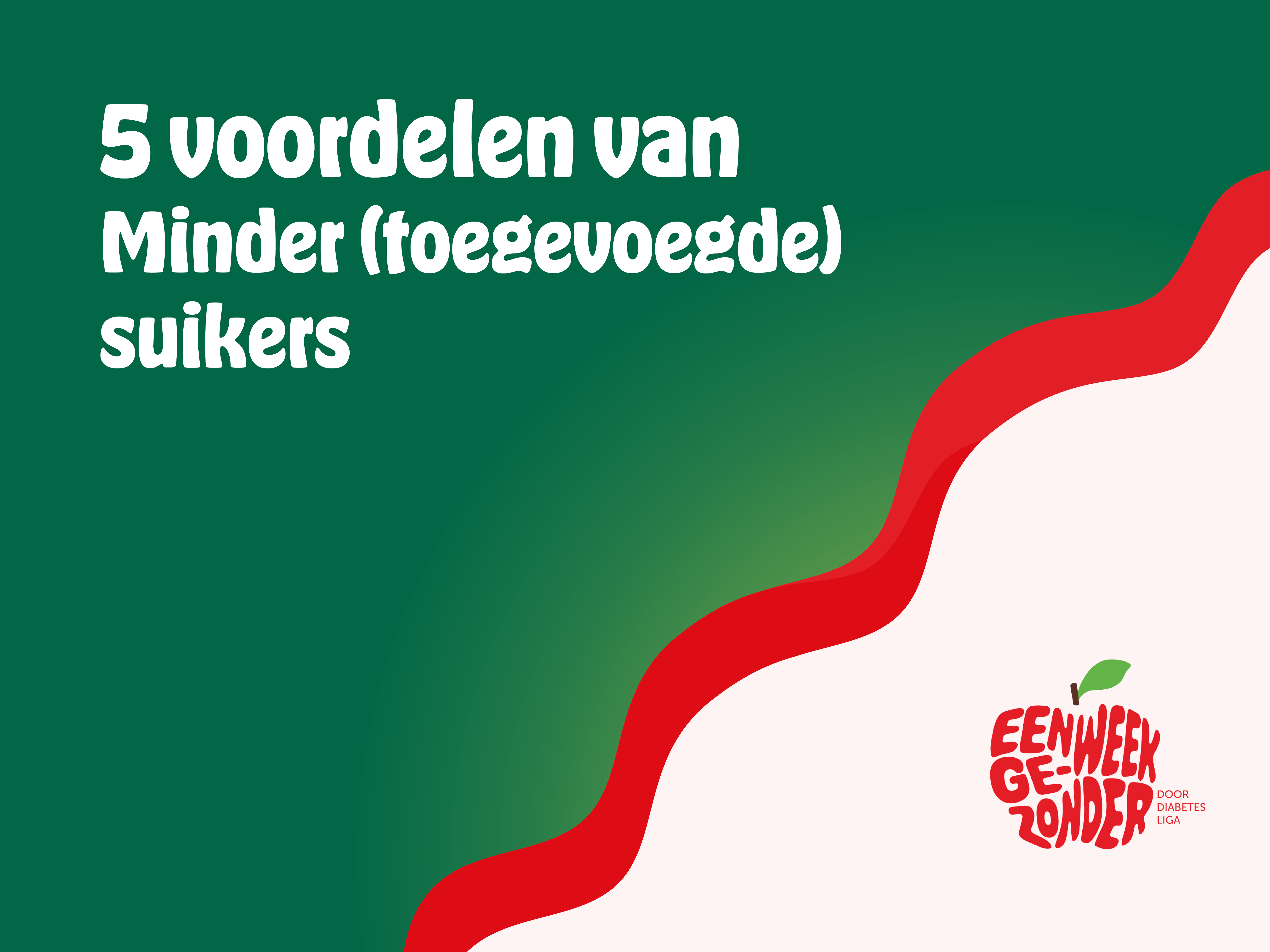 Voordelen van minder suiker