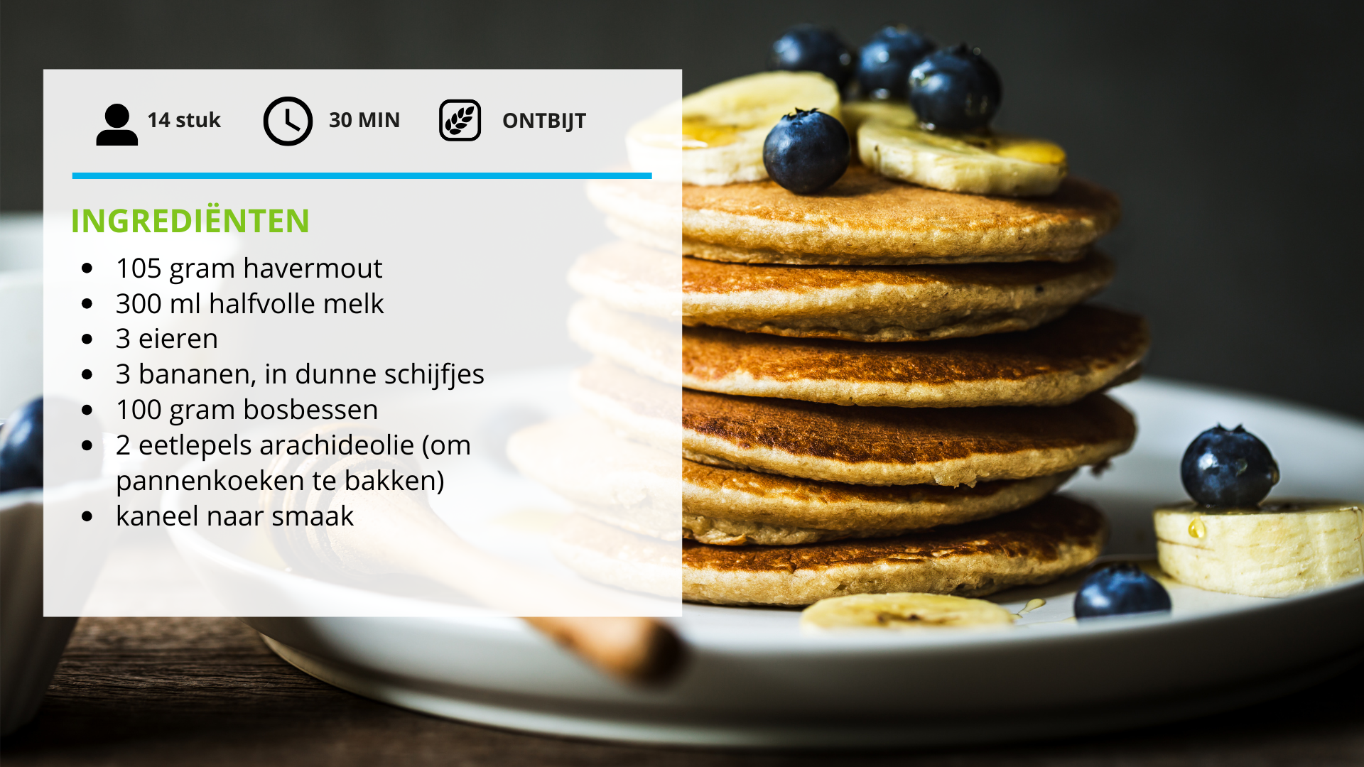 banaan blauwe bessen pannenkoeken