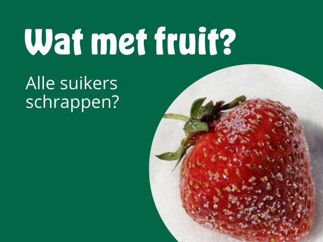 Aardbei met kristalsuiker